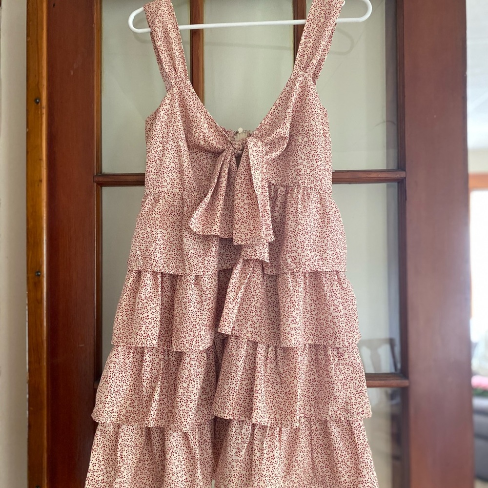 Storia Floral Tiered Mini Dress Sz M
